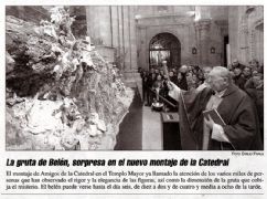 La gruta del Belén, sorpresa en el nuevo montaje de la Catedral