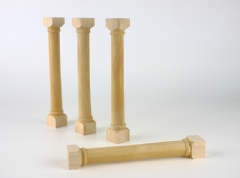Pack 2 columnas madera torneada