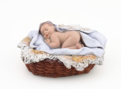 Ver Ficha de Niño Jesús durmiendo en cesto 17 cm.