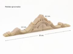 Copete molduras de resina (20 x 4,2 cm.)