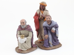 Ver Ficha de Grupo Reyes Magos adorando 9 cm. (2 piezas)